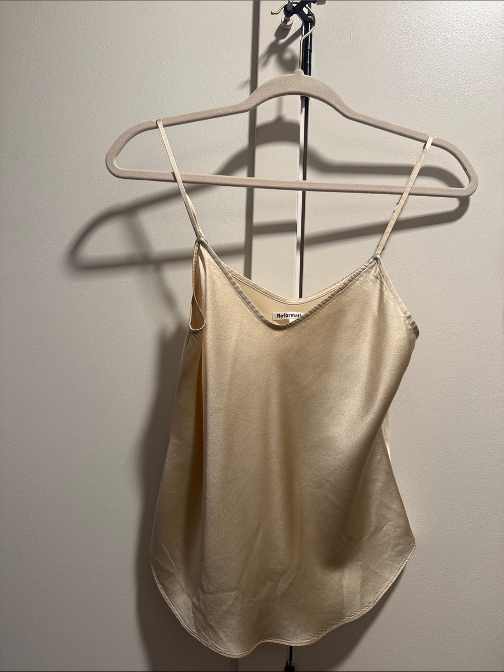 Reformation Champagne Silk Camisole
